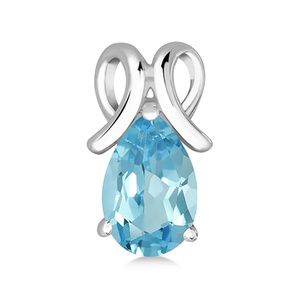 Prunella S Blue Topaz - stříbrný přívěsek s modrým topazem