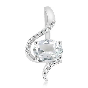 Marisol S White Topaz - stříbrný přívěsek s bílým topazem