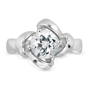 Cipri S White Topaz - prsten ze stříbra s bílým topazem