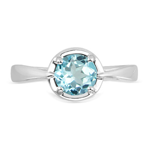 Creak S Blue Topaz - prsten ze stříbra s modrým topazem