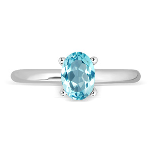 Cali S BlueTopaz - prsten ze stříbra s modrým topazem