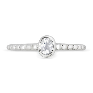 Judica S White Topaz - prsten ze stříbra s bílým topazem