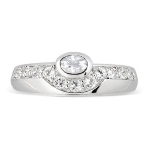 Balbina S White Topaz - prsten ze stříbra s bílým topazem
