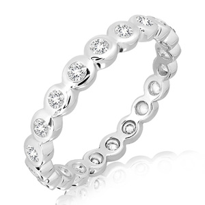 Tibera S White Topaz - prsten ze stříbra s bílým topazem