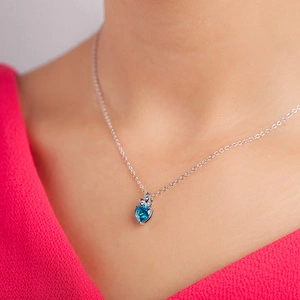 Storma Blue - stříbrný přívěsek se zirkony