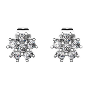 Květa - stříbrné náušnice se zirkony