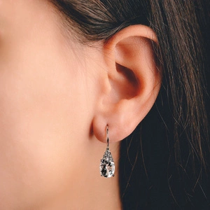 Atalanta S White Topaz - stříbrné náušnice s bílým topazem