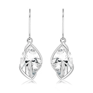 Marcin S White Topaz - stříbrné náušnice s bílým topazem