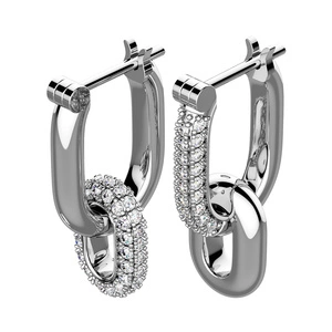 Montana - stříbrné náušnice se zirkony