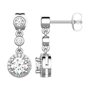 Kajika - stříbrné náušnice se zirkony