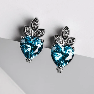 Lauren Blue  - stříbrné náušnice se zirkony