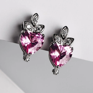 Lauren Pink - stříbrné náušnice se zirkony