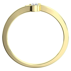 Hypnos G Briliant  - zásnubní prsten se srdcem ze žlutého zlata