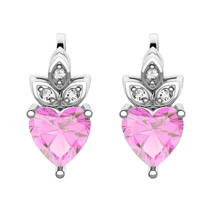 Lauren Pink - stříbrné náušnice se zirkony