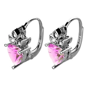 Lauren Pink - stříbrné náušnice se zirkony