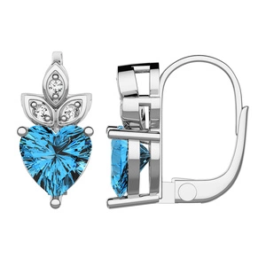 Lauren Blue  - stříbrné náušnice se zirkony