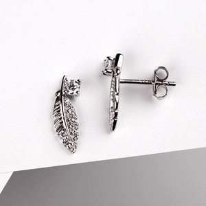 Bolena - stříbrné náušnice se zirkony