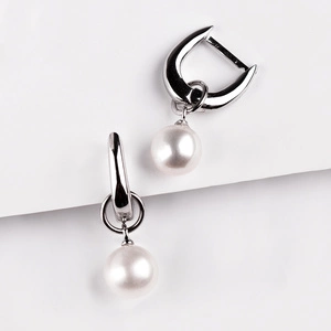 Elia S Pearl - stříbrné náušnice s perlou + 2 přívěsky ZDARMA