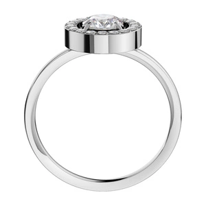 Zafira W Steel - zásnubní prsten z chirurgické oceli