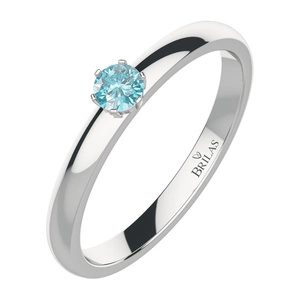 Thalia S Blue Topaz - prsten ze stříbra s modrým topazem