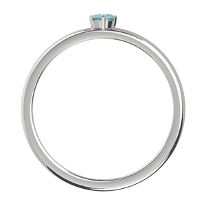 Thalia S Blue Topaz - prsten ze stříbra s modrým topazem