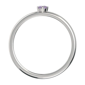 Thalia S Ametyst - prsten ze stříbra s ametystem
