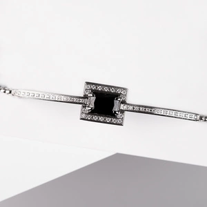 Lumora BL Steel - náramek z chirurgické oceli se zirkony