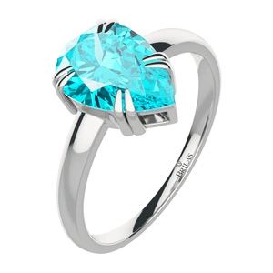 Priska S Blue Topaz - prsten ze stříbra s modrým topazem