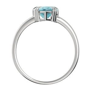 Priska S Blue Topaz - prsten ze stříbra s modrým topazem