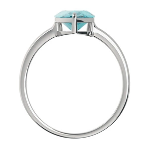 Amunet S Blue Topaz - prsten ze stříbra s modrým topazem
