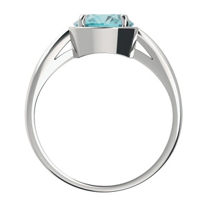 Creak S Blue Topaz - prsten ze stříbra s modrým topazem