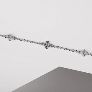 Zoryne  - stříbrný náramek s bílými zirkony