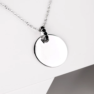 Selvyn Black - stříbrný přívěsek s černými zirkony