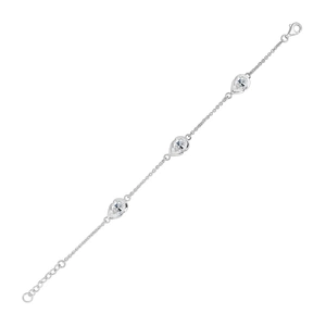 Charm White Topaz - stříbrný náramek s bílým topazem
