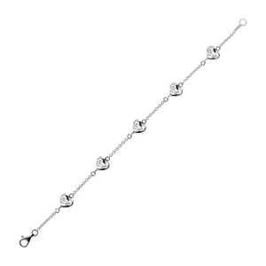 Shadow White Topaz - stříbrný náramek s bílým topazem