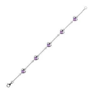 Shadow S Amethyst - stříbrný náramek s amethystem