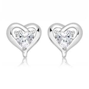Dawin White Topaz - stříbrné náušnice s bílým topazem
