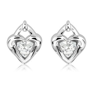 Sonet White Topaz - stříbrné náušnice s bílým topazem