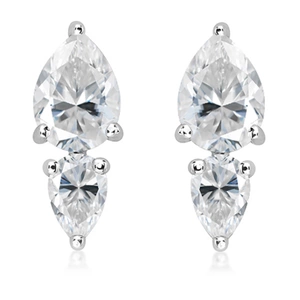 Spirit White Topaz - stříbrné náušnice se bílým topazem