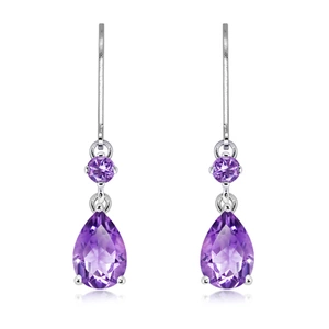 Tarel S Amethyst - stříbrné náušnice s fialovým amethystem