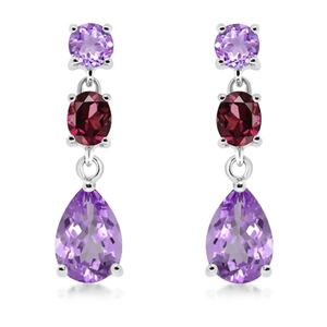 Porta S Amethyst - stříbrné náušnice s fialovým amethystem