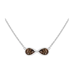 Tail Smoky Quartz - stříbrný náhrdelník s quartzem
