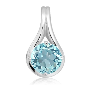 Derat Blue Topaz - stříbrný přívěsek s modrým topazem