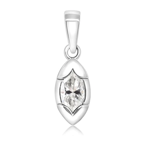 Roset White Topaz - stříbrný přívěsek s bílým topazem