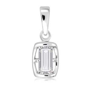 Mist White Topaz - stříbrný přívěsek s bílým Topazem