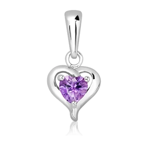 Whisper S Amethyst - stříbrný přívěsek s fialovým ametystem