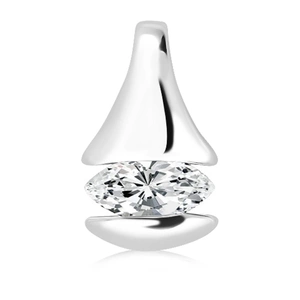 Danube White Topaz - stříbrný přívěsek s bílým topazem