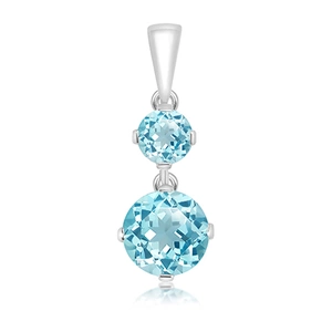 Cosma Blue Topaz - stříbrný přívěsek s modrým topazem
