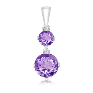 Cosma S Amethyst - stříbrný přívěsek s fialovým amethystem