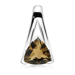 Flame Smoky Quartz - stříbrný přívěsek s quartzem